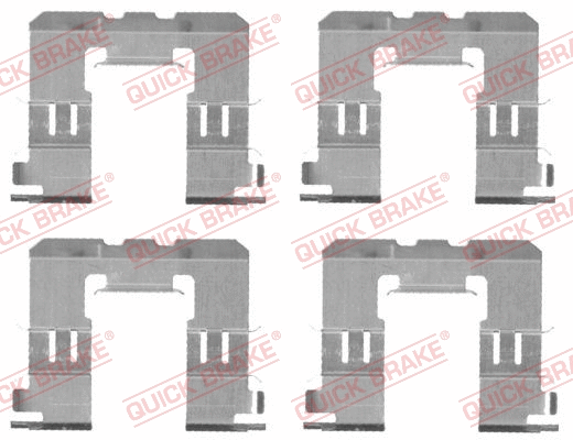 Diskinių stabdžių trinkelių priedų komplektas QUICK BRAKE 109-1721