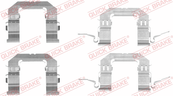 Diskinių stabdžių trinkelių priedų komplektas QUICK BRAKE 109-1722