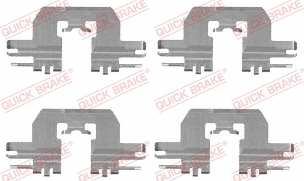Diskinių stabdžių trinkelių priedų komplektas QUICK BRAKE 109-1724