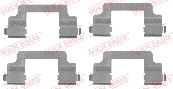 Diskinių stabdžių trinkelių priedų komplektas QUICK BRAKE 109-1727
