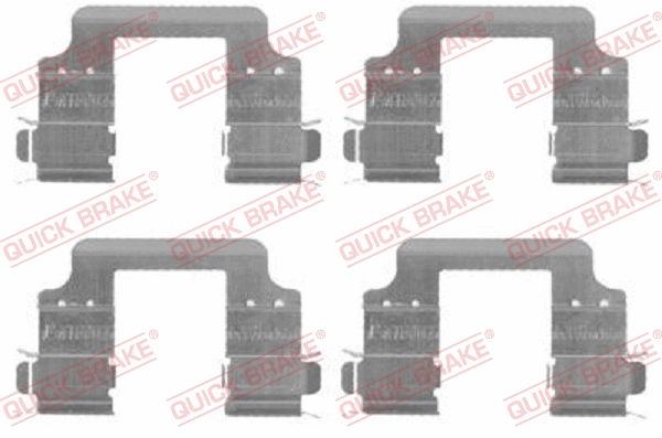 Diskinių stabdžių trinkelių priedų komplektas QUICK BRAKE 109-1728