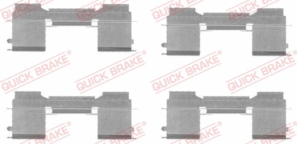 Diskinių stabdžių trinkelių priedų komplektas QUICK BRAKE 109-1729