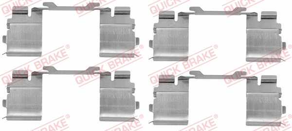 Diskinių stabdžių trinkelių priedų komplektas QUICK BRAKE 109-1730