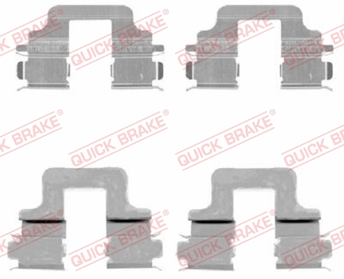 Diskinių stabdžių trinkelių priedų komplektas QUICK BRAKE 109-1731