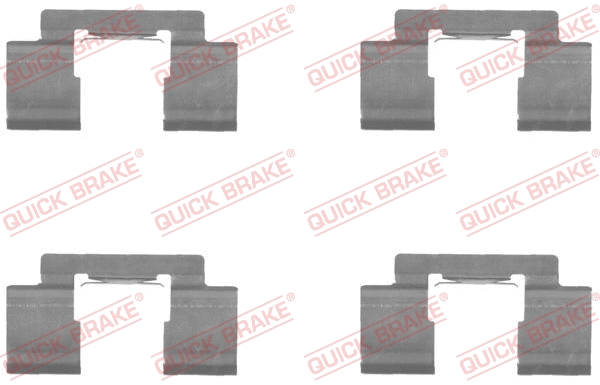 Diskinių stabdžių trinkelių priedų komplektas QUICK BRAKE 109-1732