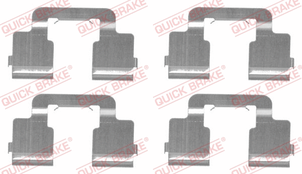 Diskinių stabdžių trinkelių priedų komplektas QUICK BRAKE 109-1733