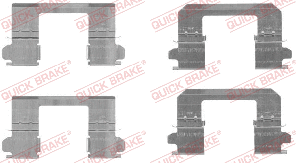 Diskinių stabdžių trinkelių priedų komplektas QUICK BRAKE 109-1736