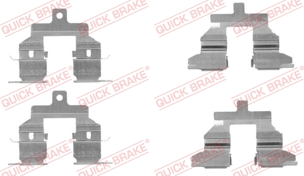 Diskinių stabdžių trinkelių priedų komplektas QUICK BRAKE 109-1737