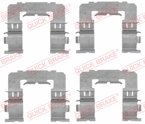 Diskinių stabdžių trinkelių priedų komplektas QUICK BRAKE 109-1742
