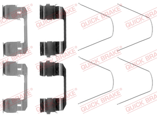 Diskinių stabdžių trinkelių priedų komplektas QUICK BRAKE 109-1743