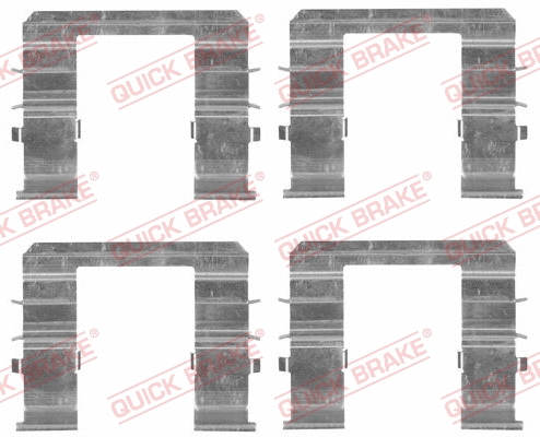 Diskinių stabdžių trinkelių priedų komplektas QUICK BRAKE 109-1744