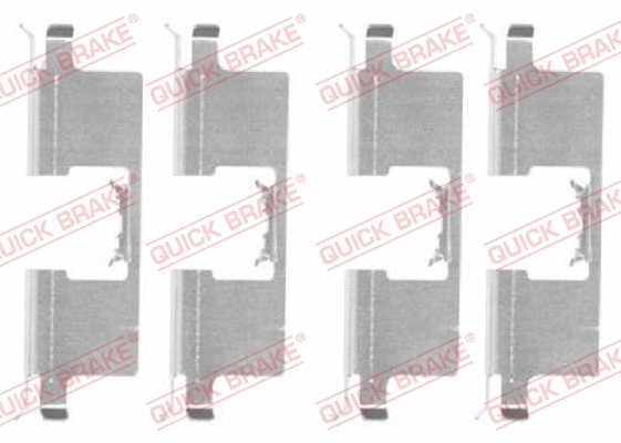 Diskinių stabdžių trinkelių priedų komplektas QUICK BRAKE 109-1745