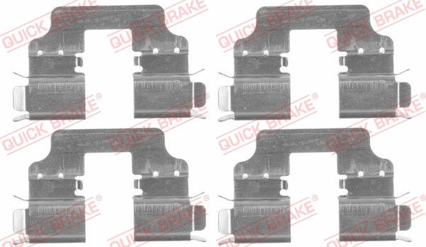 Diskinių stabdžių trinkelių priedų komplektas QUICK BRAKE 109-1750