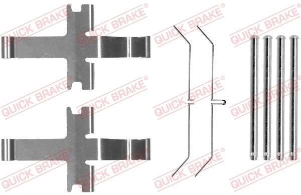 Diskinių stabdžių trinkelių priedų komplektas QUICK BRAKE 109-1752