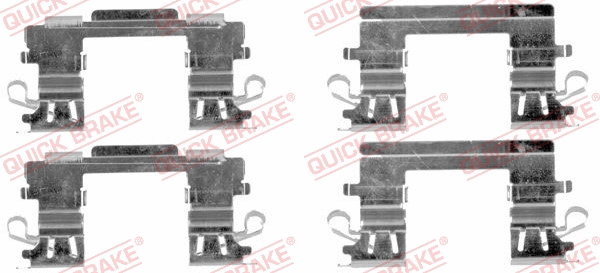 Diskinių stabdžių trinkelių priedų komplektas QUICK BRAKE 109-1757