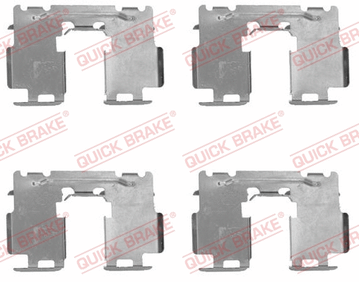 Diskinių stabdžių trinkelių priedų komplektas QUICK BRAKE 109-1760