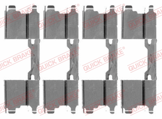 Diskinių stabdžių trinkelių priedų komplektas QUICK BRAKE 109-1762