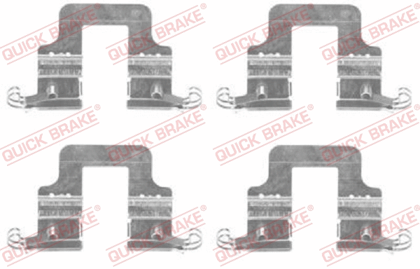 Diskinių stabdžių trinkelių priedų komplektas QUICK BRAKE 109-1766