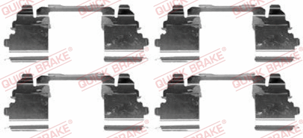 Diskinių stabdžių trinkelių priedų komplektas QUICK BRAKE 109-1768
