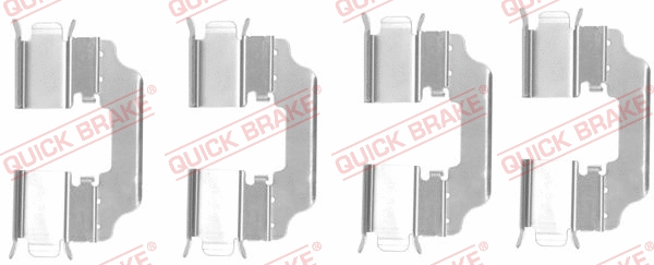 Diskinių stabdžių trinkelių priedų komplektas QUICK BRAKE 109-1770