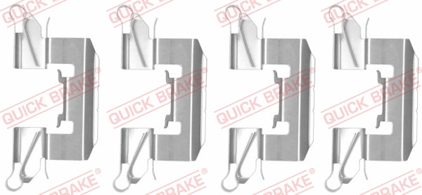 Diskinių stabdžių trinkelių priedų komplektas QUICK BRAKE 109-1772
