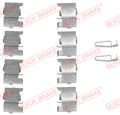 Diskinių stabdžių trinkelių priedų komplektas QUICK BRAKE 109-1775