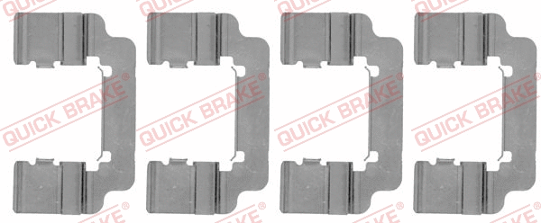 Diskinių stabdžių trinkelių priedų komplektas QUICK BRAKE 109-1777
