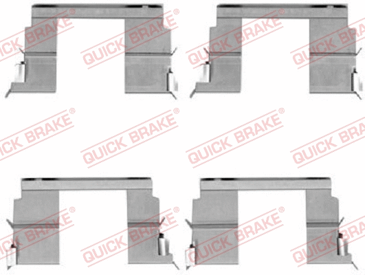 Diskinių stabdžių trinkelių priedų komplektas QUICK BRAKE 109-1783