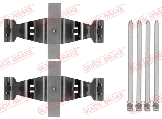 Diskinių stabdžių trinkelių priedų komplektas QUICK BRAKE 109-1786