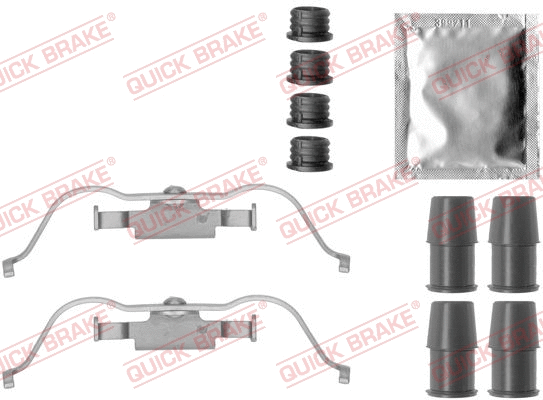 Diskinių stabdžių trinkelių priedų komplektas QUICK BRAKE 109-1790
