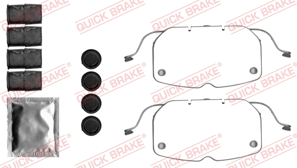 Diskinių stabdžių trinkelių priedų komplektas QUICK BRAKE 109-1792