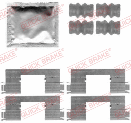 Diskinių stabdžių trinkelių priedų komplektas QUICK BRAKE 109-1798