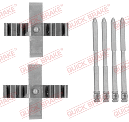 Diskinių stabdžių trinkelių priedų komplektas QUICK BRAKE 109-1801