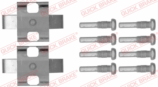 Diskinių stabdžių trinkelių priedų komplektas QUICK BRAKE 109-1802