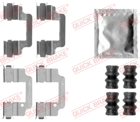 Diskinių stabdžių trinkelių priedų komplektas QUICK BRAKE 109-1806