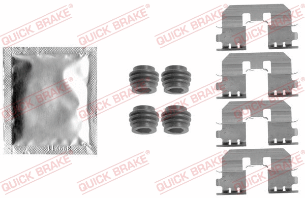 Diskinių stabdžių trinkelių priedų komplektas QUICK BRAKE 109-1810