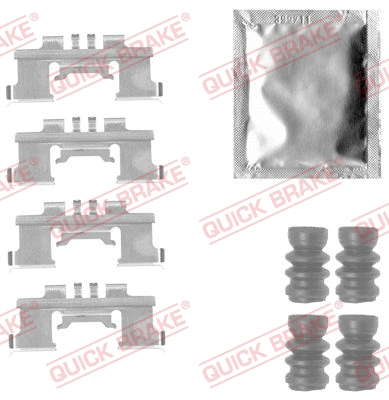 Diskinių stabdžių trinkelių priedų komplektas QUICK BRAKE 109-1812