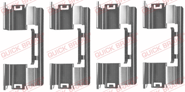 Diskinių stabdžių trinkelių priedų komplektas QUICK BRAKE 109-1813