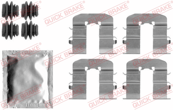 Diskinių stabdžių trinkelių priedų komplektas QUICK BRAKE 109-1814