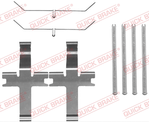Diskinių stabdžių trinkelių priedų komplektas QUICK BRAKE 109-1819