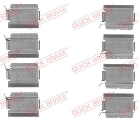 Diskinių stabdžių trinkelių priedų komplektas QUICK BRAKE 109-1820