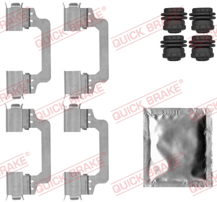 Diskinių stabdžių trinkelių priedų komplektas QUICK BRAKE 109-1821