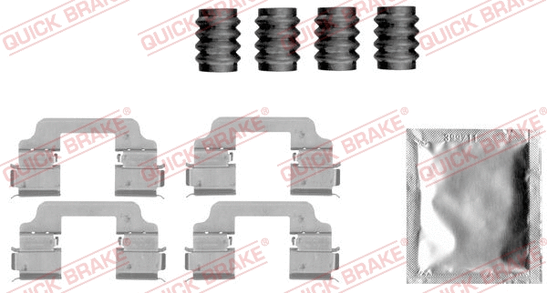Diskinių stabdžių trinkelių priedų komplektas QUICK BRAKE 109-1828