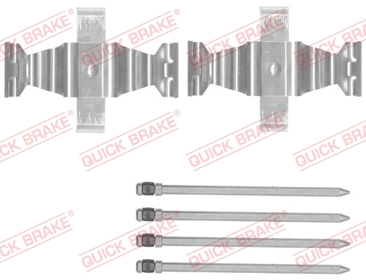 Diskinių stabdžių trinkelių priedų komplektas QUICK BRAKE 109-1829