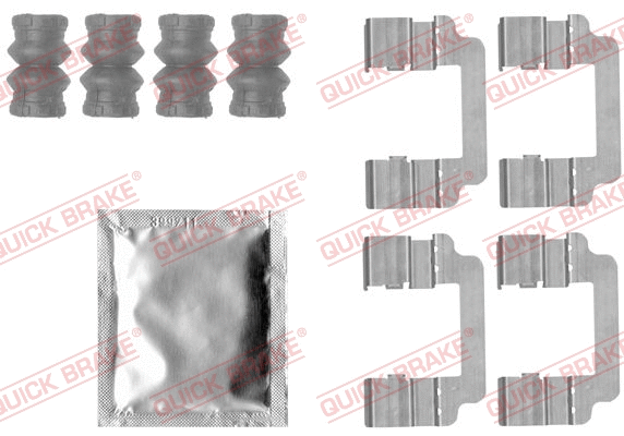 Diskinių stabdžių trinkelių priedų komplektas QUICK BRAKE 109-1830