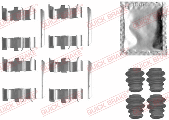 Diskinių stabdžių trinkelių priedų komplektas QUICK BRAKE 109-1831