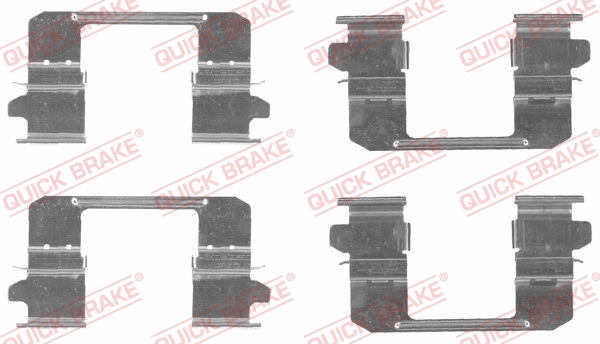 Diskinių stabdžių trinkelių priedų komplektas QUICK BRAKE 109-1834
