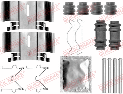 Diskinių stabdžių trinkelių priedų komplektas QUICK BRAKE 109-1836