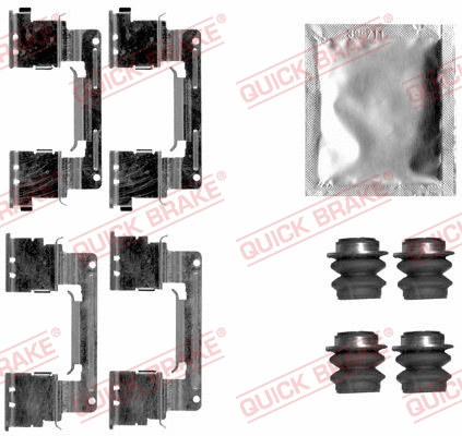 Diskinių stabdžių trinkelių priedų komplektas QUICK BRAKE 109-1838