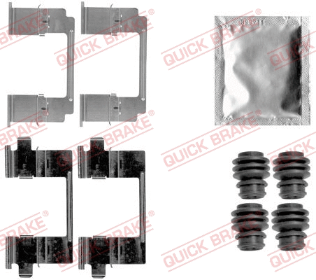 Diskinių stabdžių trinkelių priedų komplektas QUICK BRAKE 109-1840